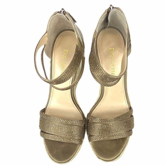Enzo Angiolini Wedge Sandals Bronze - Picture 6 of 16